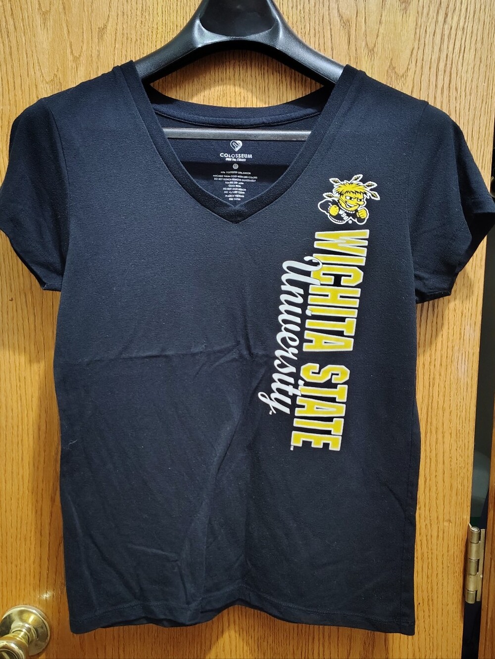 Colosseum Wichita State University Women's Black V-Neck Tee